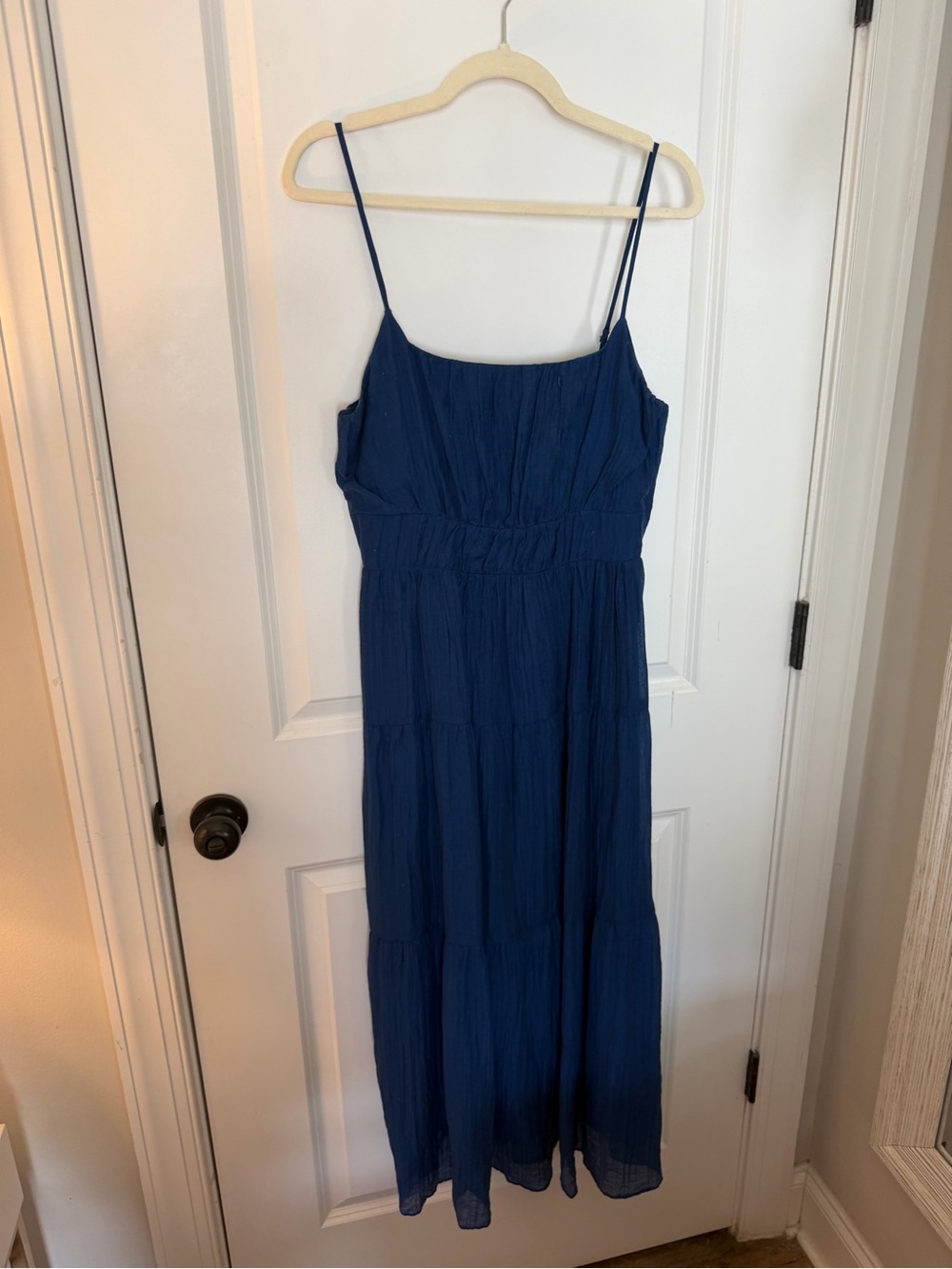 Socialite Navy Blue Spaghetti Strap Maxi Dress